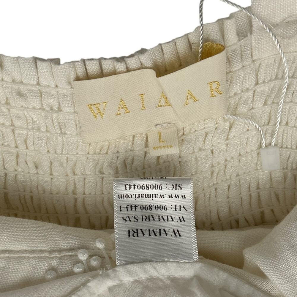 Waimari Lace Trimmed White Charlotte Dress Size L - Picture 4 of 4